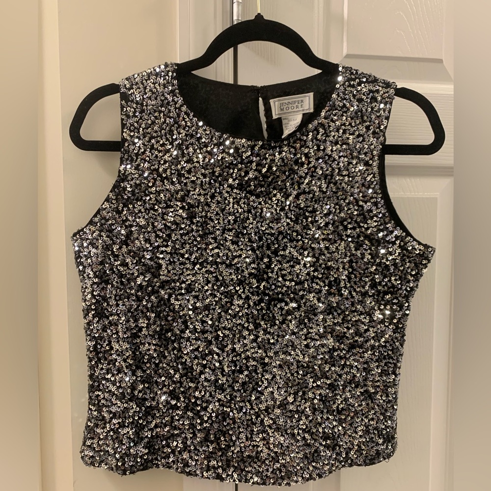 Vintage Jennifer Moore Sequin top size Small - Picture 2 of 7